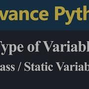 Class Variable Or Static Variable In Python Hindi