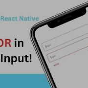 React Native How To Show Error Message In Text Input