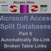 Microsoft Access Split Databases Automatically Re Link