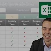 How To Make A Product Comparison Template In Excel Benchmarking