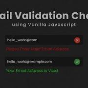 How To Check Email Validation With Javascript Javascript Form Validation 2021