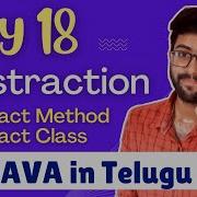 Day 18 Abstraction In Java In Telugu Java Course In Telugu Vamsi Bhavani