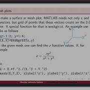 Intro To MATLAB Week 3 3D Plotting Line Mesh Surface