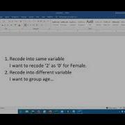 Recode Into Different Variable In SPSS