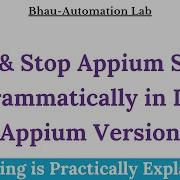 How To Start Stop Appium Server Programmatically Run Appium Server Appium Desktop