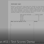 C Lesson 13 Test Scores Demo