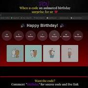 Wish Birthday With An Amazing Animated Code HTML AdwaitTheCoder