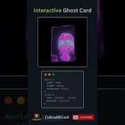 Interactive Card Animation HTML CSS JS Shorts Viral Trending CodeWithLord