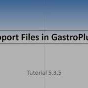 Support Files In GastroPlus