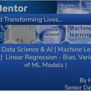 Python Data Science AI Machine Learning Lecture 11 Bias Variance Types Of ML Models Ai