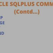 SQLPLUS Commands Part 3