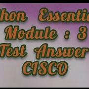 Python Essential 1 Module 3 Full Test Answer