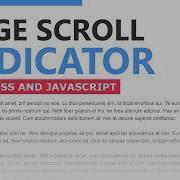 Page Scroll Indicator With Html CSS Javascript