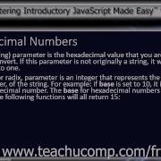 JavaScript Training Tutorial Hexadecimal Numbers