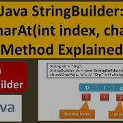 Java StringBuilder SetCharAt Int Index Char Ch Method Explained Java Tutorial
