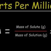 Parts Per Million Ppm And Parts Per Billion Ppb Solution Concentration