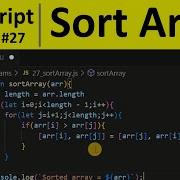 JavaScript Program 27 Sort An Array In Ascending Order In JavaScript