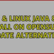 Unix Linux Java 8 JDK Install On OpenSUSE Update Alternatives 2 Solutions