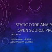 Static Code Analysis Of Open Source Projects