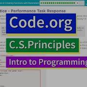 Creating Functions With Parameters Lesson 8 18 Tutorial With Answers Code Org CS Principles