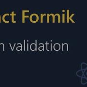 React Formik Tutorial 6 Form Validation