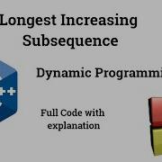 Longest Increasing Subsequence Dynamic Programming In C