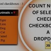 Count The Number Of Multiple Selected Checkboxes In Dropdown With Javascript HTML
