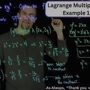Lagrange Multipliers Example 1