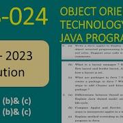 Q2 3 A B C Applet Servlet Thread Process JAVA MCS024 Previous Year Solution Dec 2023