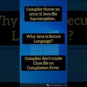 Why Java Is Secure Language Compiler Throw Error In Command Prompt Exception Error In CMD