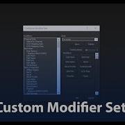 How To Create Custom Modifier Sets In 3ds Max