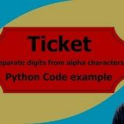 Using Isalpha Method To Separate Digits From Alpha Characters