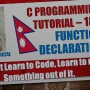 C Programming Tutorial 18 Function Declaration Prototype Nepali