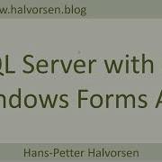SQL Server With C Windows Forms App