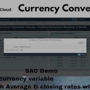 SAP Analytics Cloud Currency Conversion Table Part 07