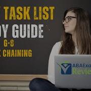 Task Chaining BCBA Task List Study Guide G8 ABA Exam Review