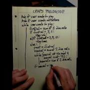Craps In Python Part 1 Pseudocode