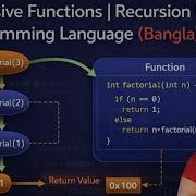 RECURSIVE FUNCTIONS RECURSION IN C PROGRAMMING LANGUAGE BANGLA