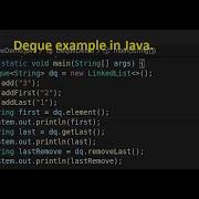 Deque Example In Java