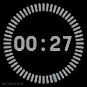 SILENT 45 Seconds Count Up Time Tracker Stopwatch White Radial V2