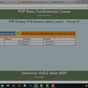 33 PHP Basic Fundamental Working With Directory Rmdir Mkdir
