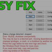 How To Fix MySQL Shutdown Unexpectedly XAMPP Error