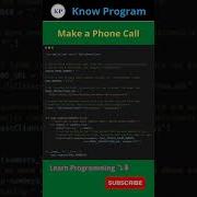 Make A Phone Call Shorts Python Knowprogram