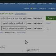 Navigating To The CINAHL Database And Conducting Advanced Searches