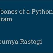 Barebones Parts Of A Python Program