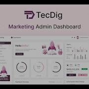 TecDig Lite Free Admin Dashboard Template For Marketing Iqonic Design Freeadmintemplate