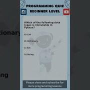 Programming Quiz Beginner Level Python AI Machine Learning Data Science Coding Gen AI