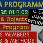 JAVA Programming LEC 01 P 02 CLASS OBJECTS FIELDS METHODS STATIC NON STATIC Related Program