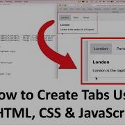 How To CODE Tabs Using HTML CSS JavaScript New