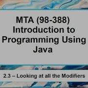 2 3 MTA 98 388 Java Fundamentals Looking At Java S Access Modifiers